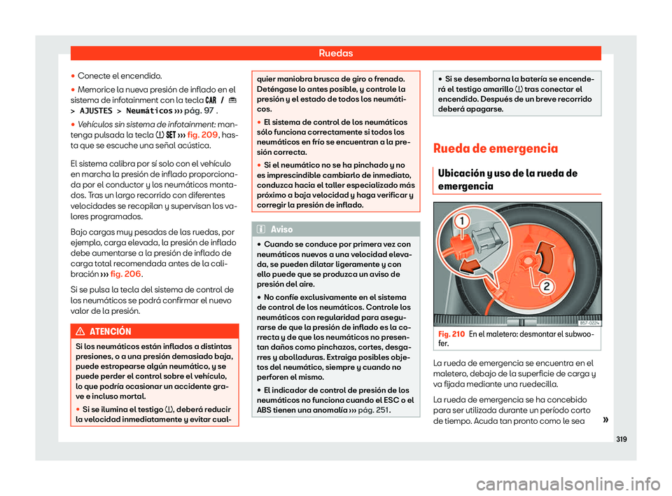 Seat Arona 2020  Manual de instrucciones (in Spanish) Ruedas
