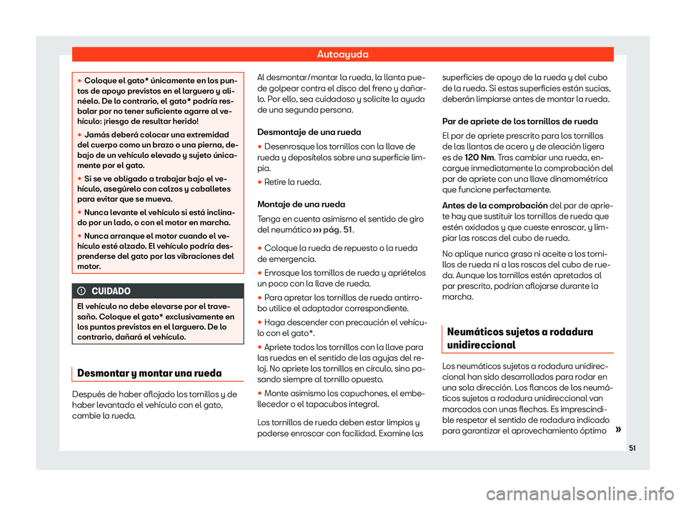 Seat Arona 2020  Manual de instrucciones (in Spanish) Autoayuda
