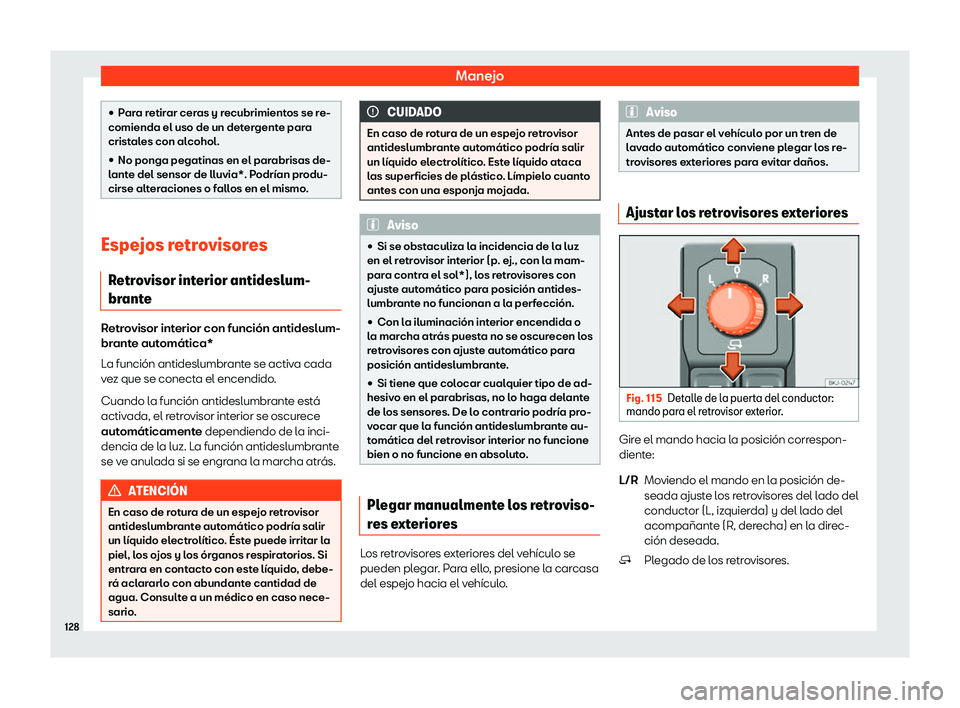 Seat Arona 2019  Manual de instrucciones (in Spanish) Manejo
