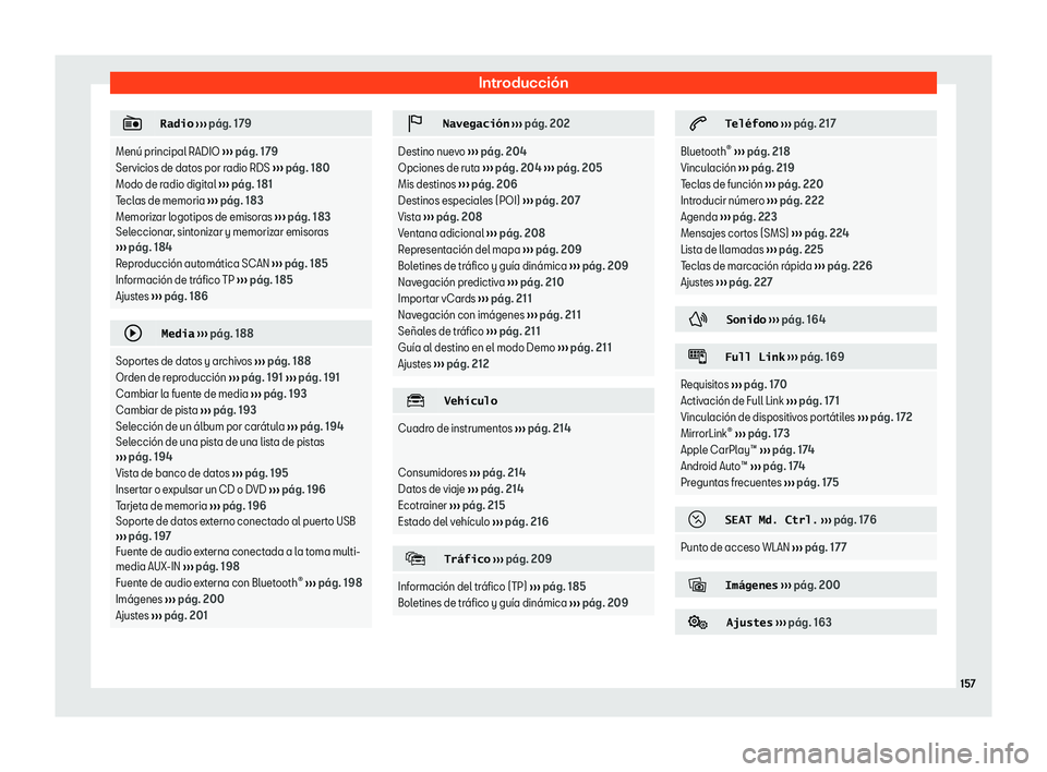 Seat Arona 2019 Manual de instrucciones (in Spanish) Introducci Seat Arona 2019 Manual de instrucciones (in Spanish) Introducci