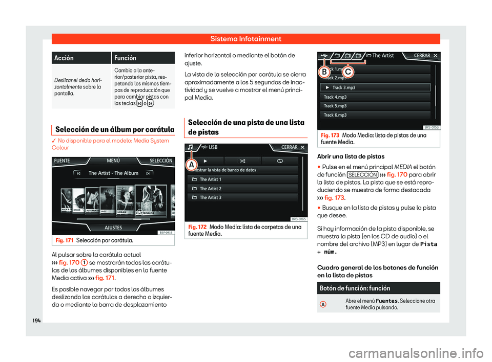 Seat Arona 2019  Manual de instrucciones (in Spanish) Sistema Infotainment
Acci