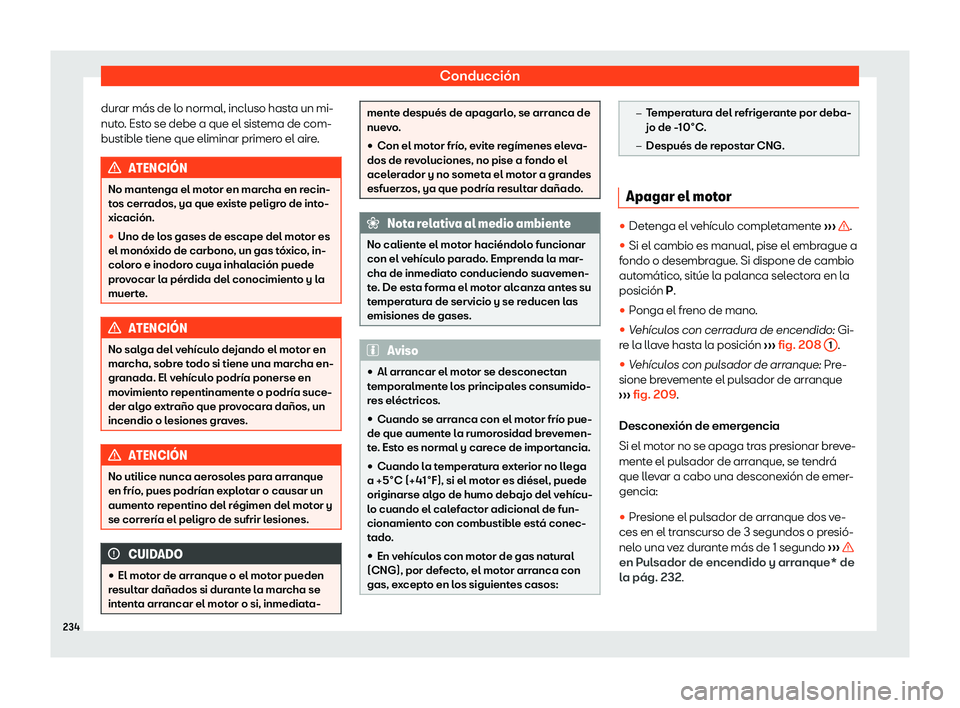 Seat Arona 2019  Manual de instrucciones (in Spanish) Conducci