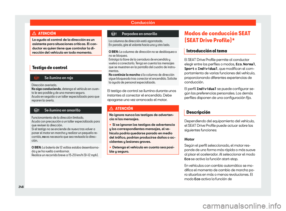 Seat Arona 2019 Manual de instrucciones (in Spanish) Conducci Seat Arona 2019 Manual de instrucciones (in Spanish) Conducci