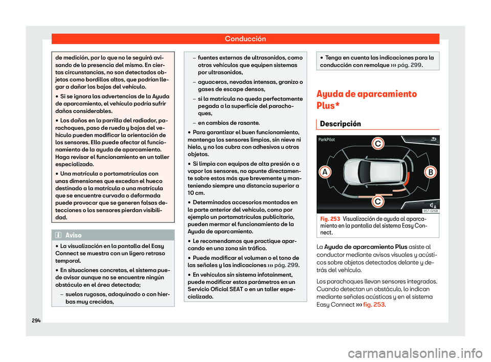 Seat Arona 2019 Manual de instrucciones (in Spanish) Conducci Seat Arona 2019 Manual de instrucciones (in Spanish) Conducci
