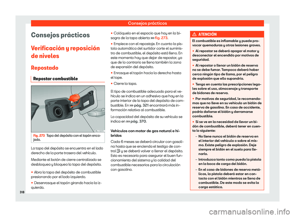 Seat Arona 2019  Manual de instrucciones (in Spanish) Consejos pr