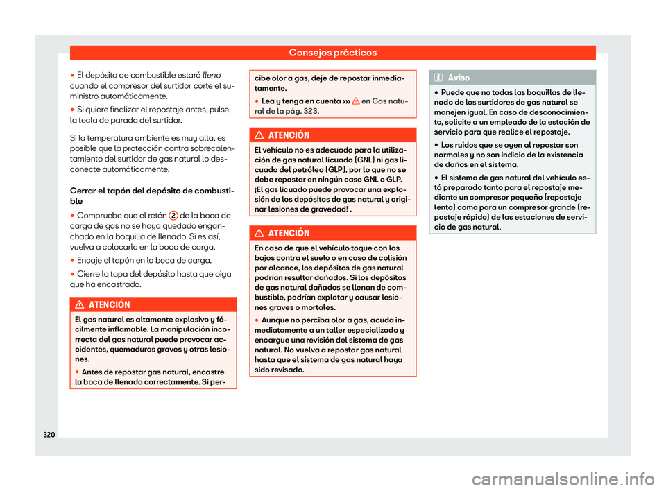 Seat Arona 2019  Manual de instrucciones (in Spanish) Consejos pr