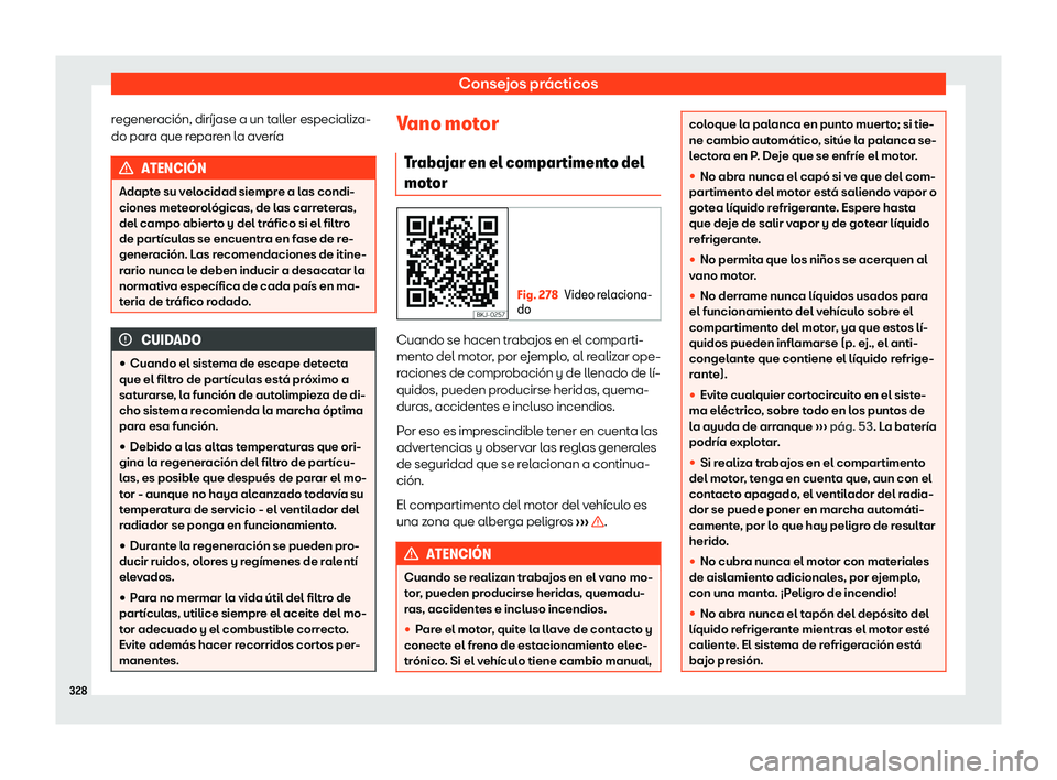 Seat Arona 2019  Manual de instrucciones (in Spanish) Consejos pr