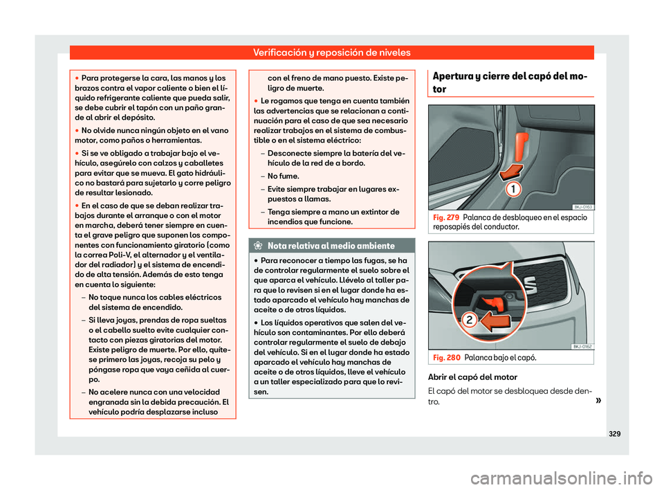Seat Arona 2019 Manual de instrucciones (in Spanish) Verificaci Seat Arona 2019 Manual de instrucciones (in Spanish) Verificaci