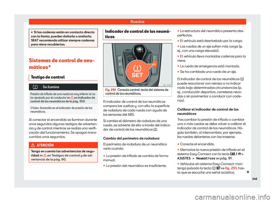 Seat Arona 2019  Manual de instrucciones (in Spanish) Ruedas
