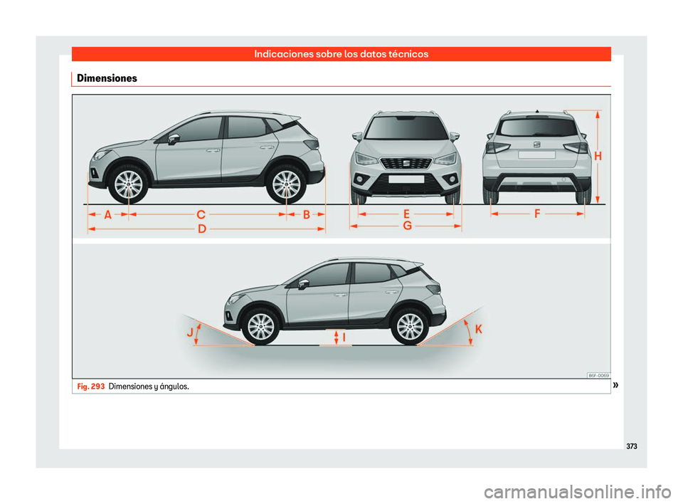 Seat Arona 2019 Manual de instrucciones (in Spanish) Indicaciones sobre los datos t Seat Arona 2019 Manual de instrucciones (in Spanish) Indicaciones sobre los datos t