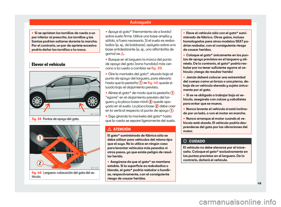 Seat Arona 2019  Manual de instrucciones (in Spanish) Autoayuda
