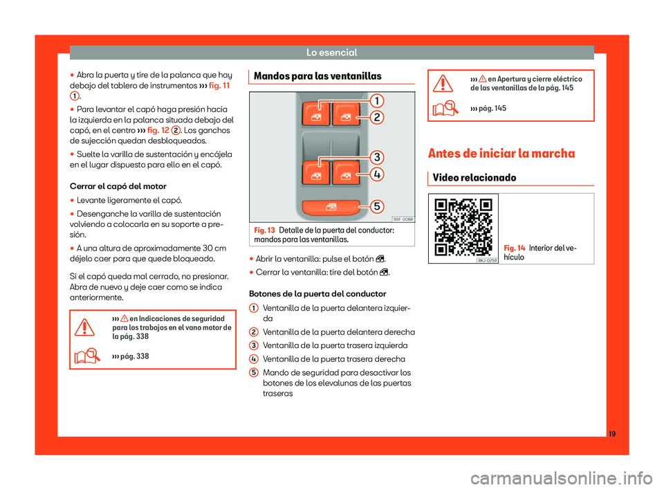 Seat Arona 2018  Manual de instrucciones (in Spanish) Lo esencial

