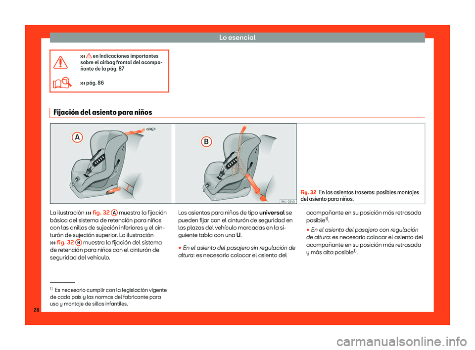 Seat Arona 2018  Manual de instrucciones (in Spanish) Lo esencial
�