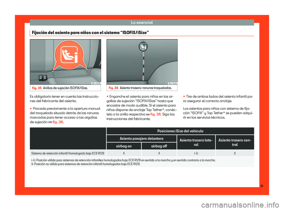 Seat Arona 2018 Manual de instrucciones (in Spanish) Lo esencial
Fijaci Seat Arona 2018 Manual de instrucciones (in Spanish) Lo esencial
Fijaci