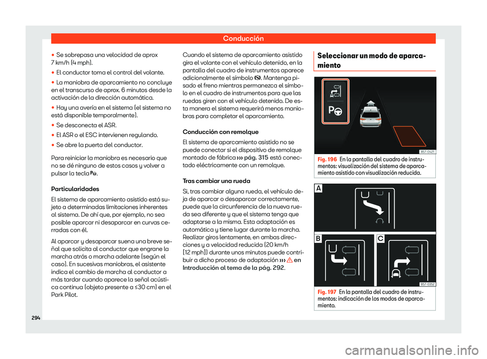 Seat Ateca 2020  Manual de instrucciones (in Spanish) Conducción
