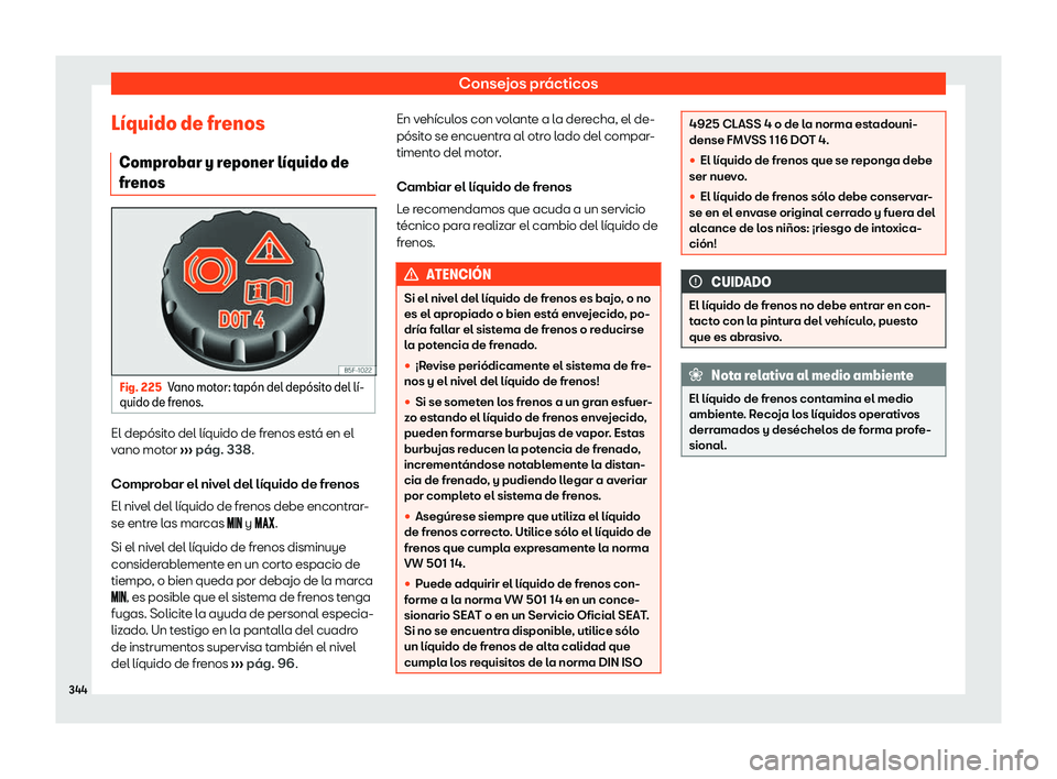 Seat Ateca 2020  Manual de instrucciones (in Spanish) Consejos prácticos
L