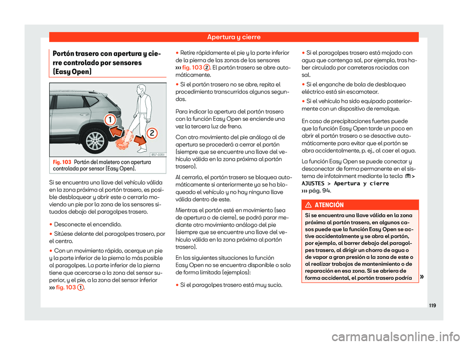 Seat Ateca 2019  Manual de instrucciones (in Spanish) Apertura y cierre
Port