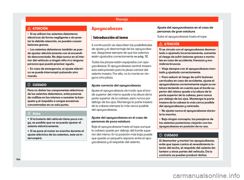 Seat Ateca 2019  Manual de instrucciones (in Spanish) Manejo
ATENCI