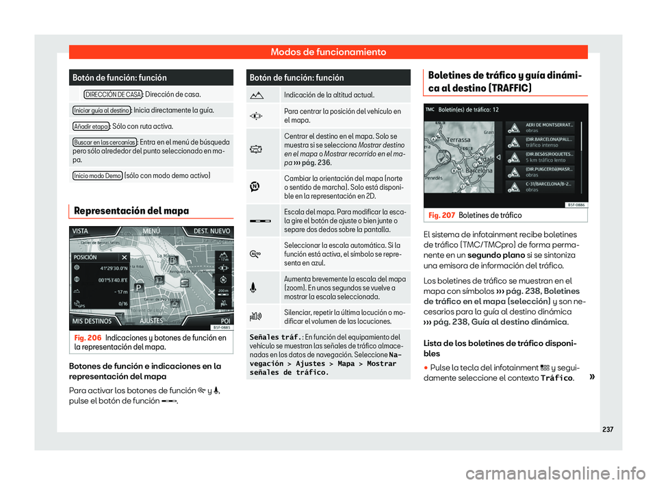 Seat Ateca 2019 Manual de instrucciones (in Spanish) Modos de funcionamiento
Bot Seat Ateca 2019 Manual de instrucciones (in Spanish) Modos de funcionamiento
Bot