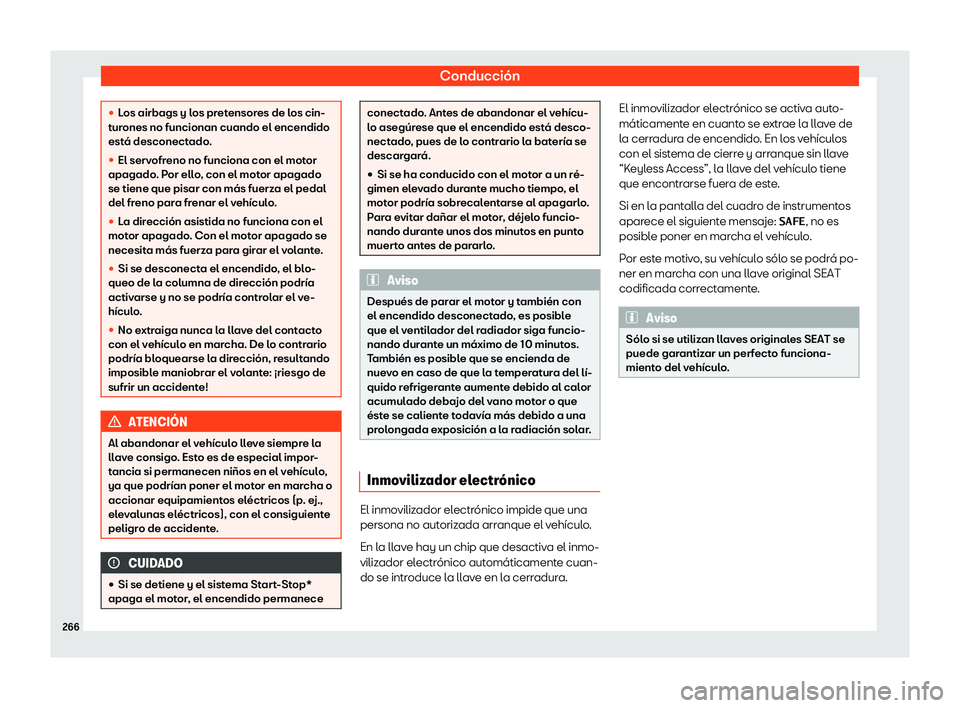 Seat Ateca 2019  Manual de instrucciones (in Spanish) Conducci