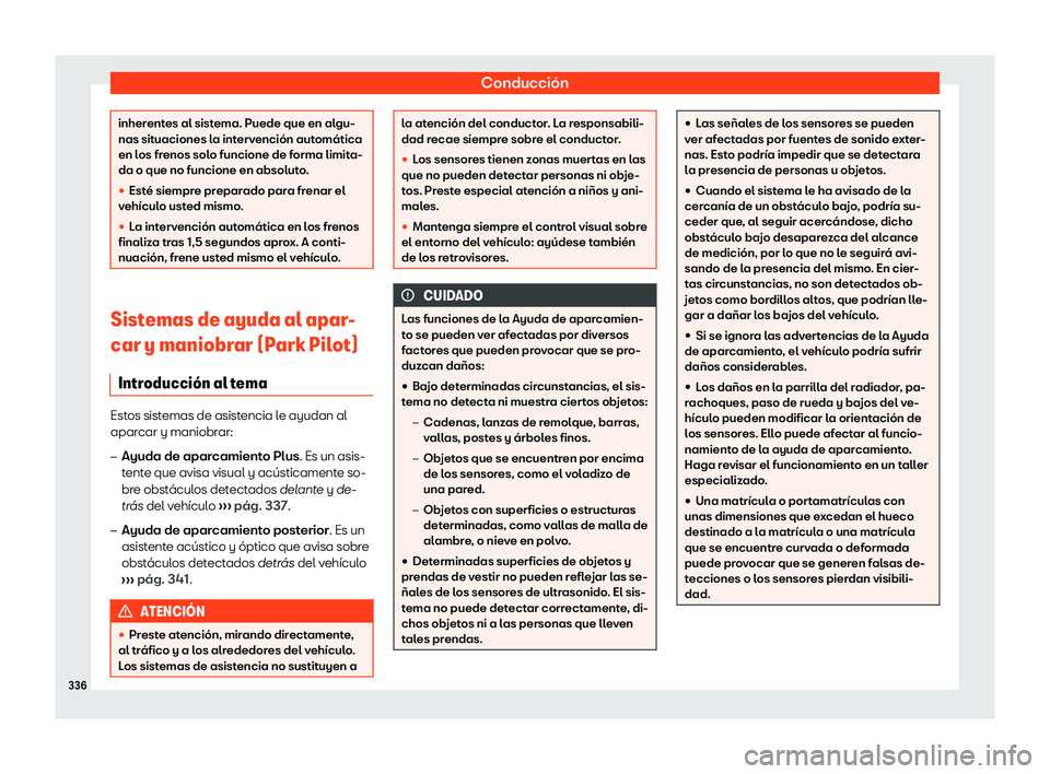 Seat Ateca 2019  Manual de instrucciones (in Spanish) Conducci