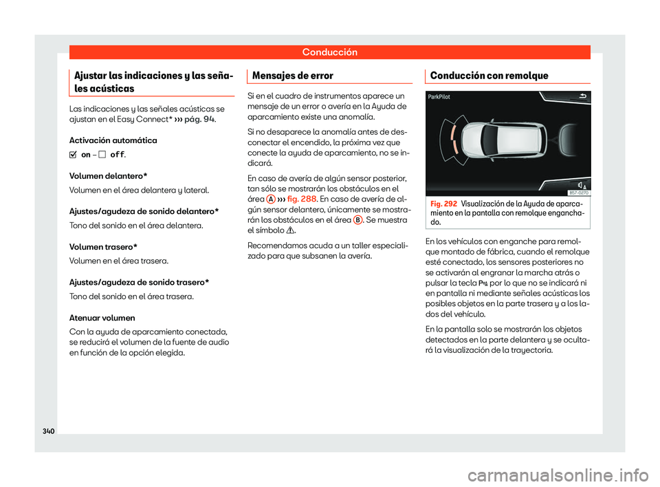 Seat Ateca 2019 Manual de instrucciones (in Spanish) Conducci Seat Ateca 2019 Manual de instrucciones (in Spanish) Conducci