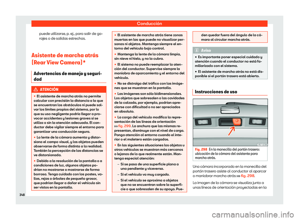 Seat Ateca 2019 Manual de instrucciones (in Spanish) Conducci Seat Ateca 2019 Manual de instrucciones (in Spanish) Conducci