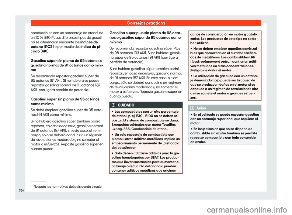 Seat Ateca 2019 Manual de instrucciones (in Spanish) Consejos pr Seat Ateca 2019 Manual de instrucciones (in Spanish) Consejos pr