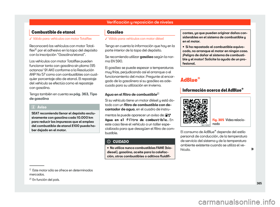 Seat Ateca 2019 Manual de instrucciones (in Spanish) Verificaci Seat Ateca 2019 Manual de instrucciones (in Spanish) Verificaci