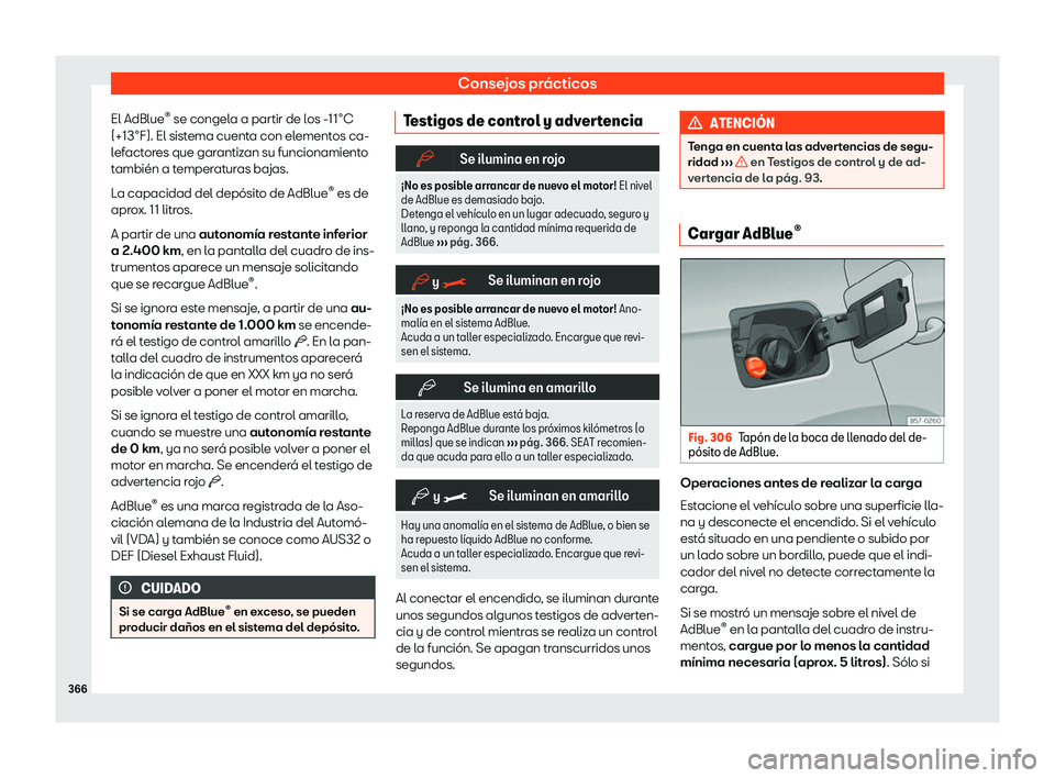 Seat Ateca 2019 Manual de instrucciones (in Spanish) Consejos pr Seat Ateca 2019 Manual de instrucciones (in Spanish) Consejos pr