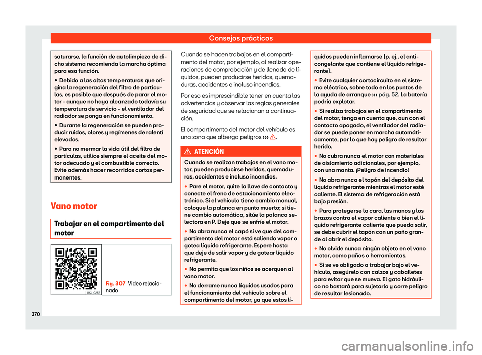 Seat Ateca 2019 Manual de instrucciones (in Spanish) Consejos pr Seat Ateca 2019 Manual de instrucciones (in Spanish) Consejos pr