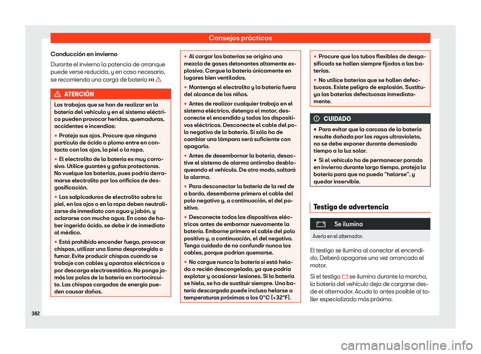 Seat Ateca 2019 Manual de instrucciones (in Spanish) Consejos pr Seat Ateca 2019 Manual de instrucciones (in Spanish) Consejos pr