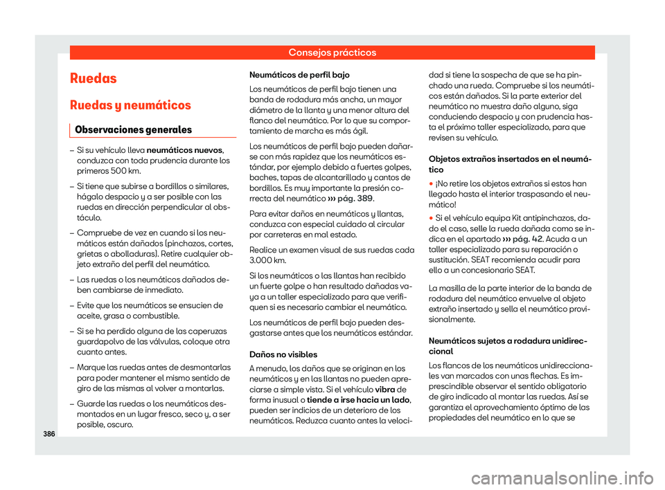 Seat Ateca 2019 Manual de instrucciones (in Spanish) Consejos pr Seat Ateca 2019 Manual de instrucciones (in Spanish) Consejos pr