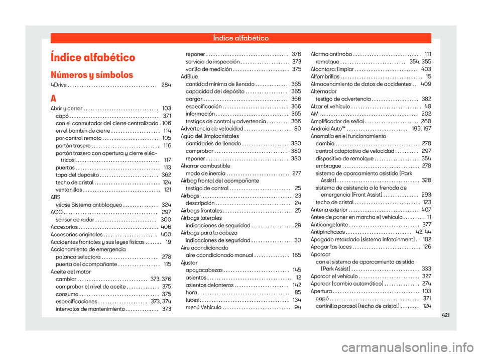 Seat Ateca 2019 Manual de instrucciones (in Spanish) Seat Ateca 2019 Manual de instrucciones (in Spanish)
