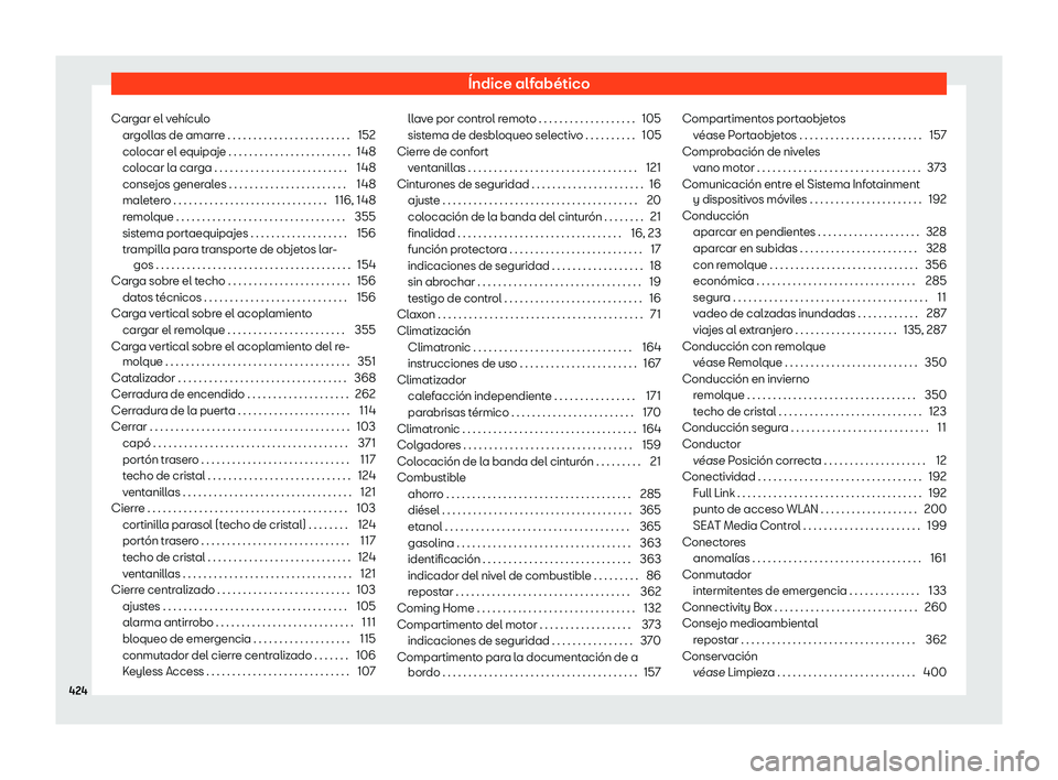 Seat Ateca 2019 Manual de instrucciones (in Spanish) Seat Ateca 2019 Manual de instrucciones (in Spanish)