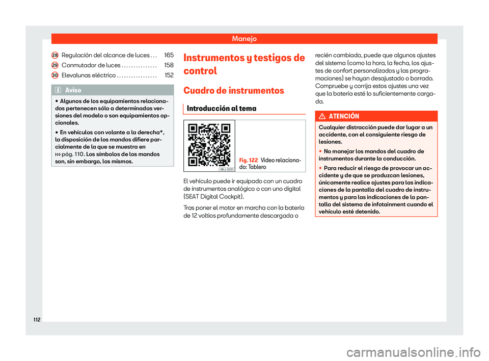 Seat Ateca 2018 Manual de instrucciones (in Spanish) Manejo
Regulaci Seat Ateca 2018 Manual de instrucciones (in Spanish) Manejo
Regulaci