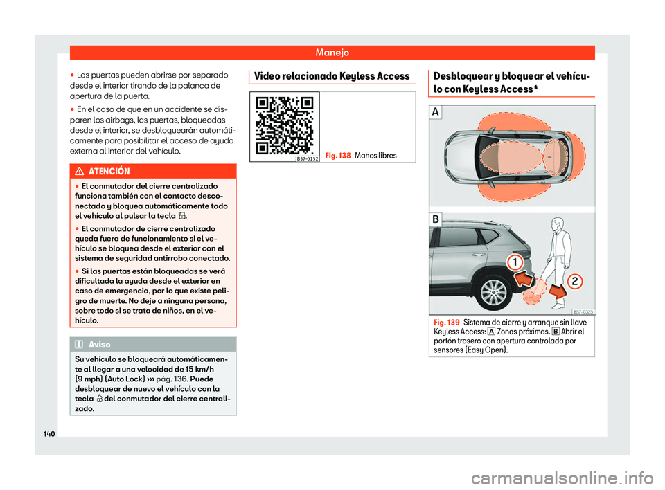 Seat Ateca 2018  Manual de instrucciones (in Spanish) Manejo
