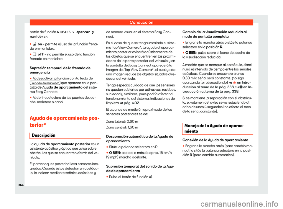 Seat Ateca 2018  Manual de instrucciones (in Spanish) Conducci