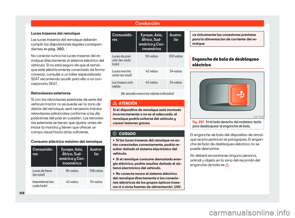Seat Ateca 2018  Manual de instrucciones (in Spanish) Conducci