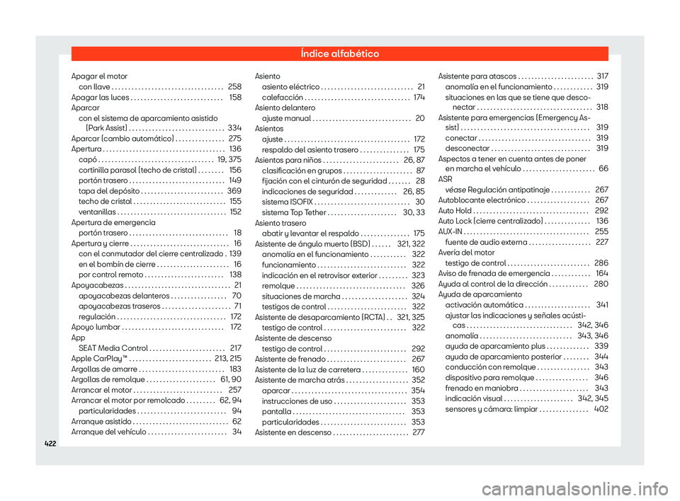 Seat Ateca 2018  Manual de instrucciones (in Spanish) 