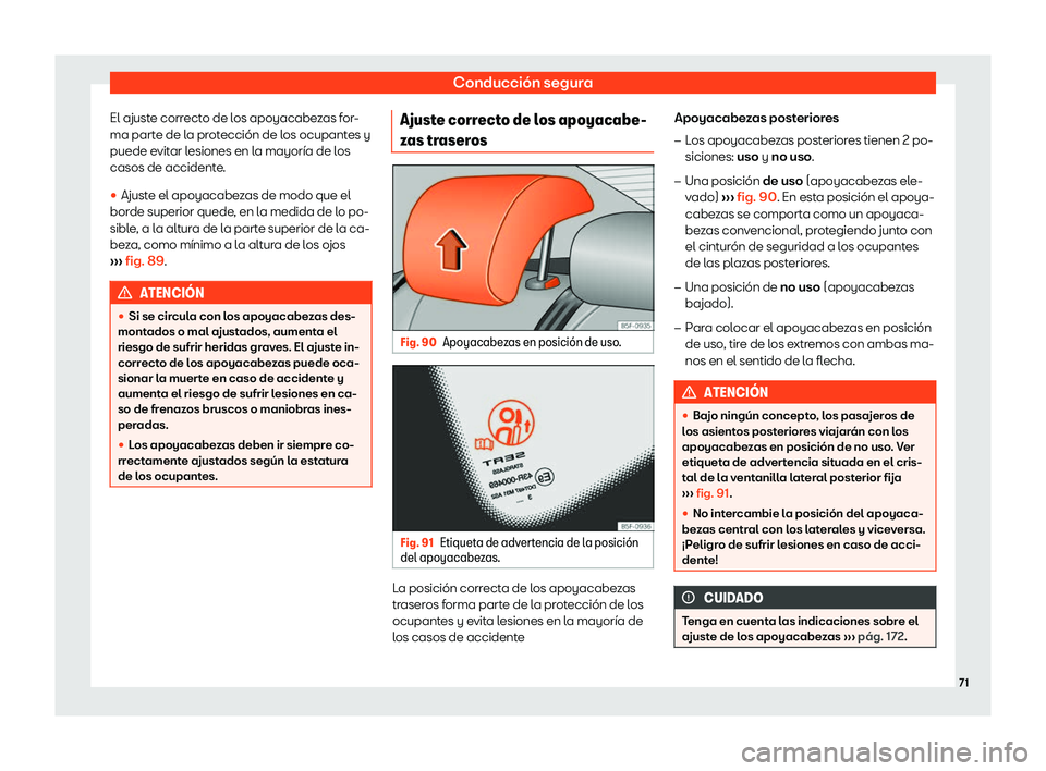 Seat Ateca 2018  Manual de instrucciones (in Spanish) Conducci