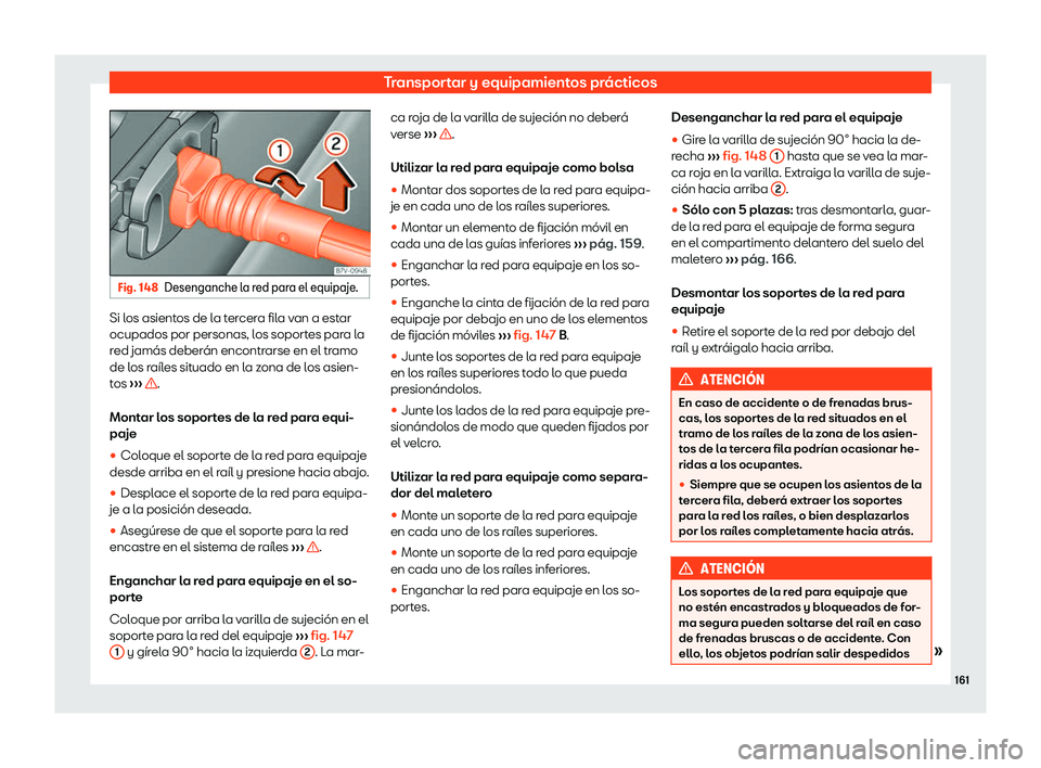Seat Alhambra 2019  Manual de instrucciones (in Spanish) Transportar y equipamientos pr