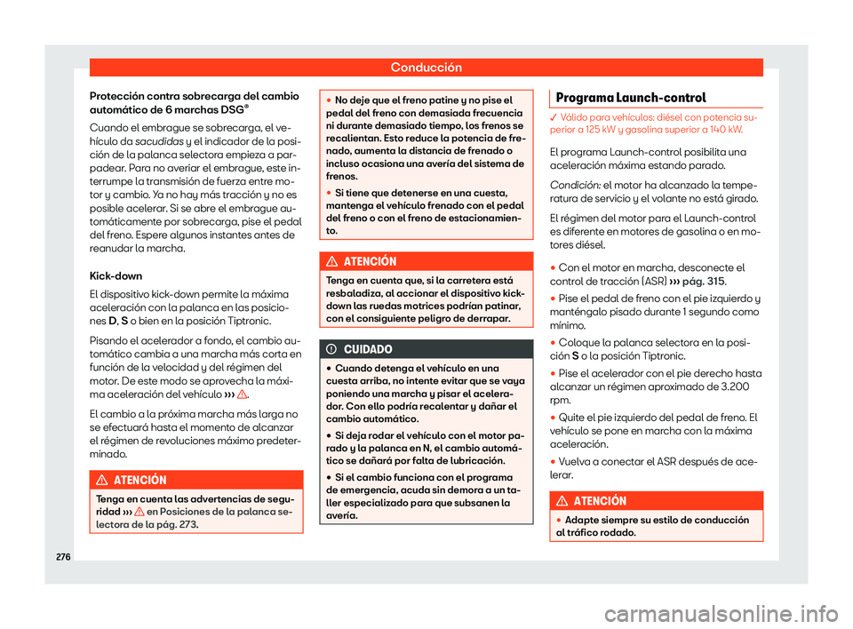 Seat Alhambra 2019 Manual de instrucciones (in Spanish) Conducci Seat Alhambra 2019 Manual de instrucciones (in Spanish) Conducci