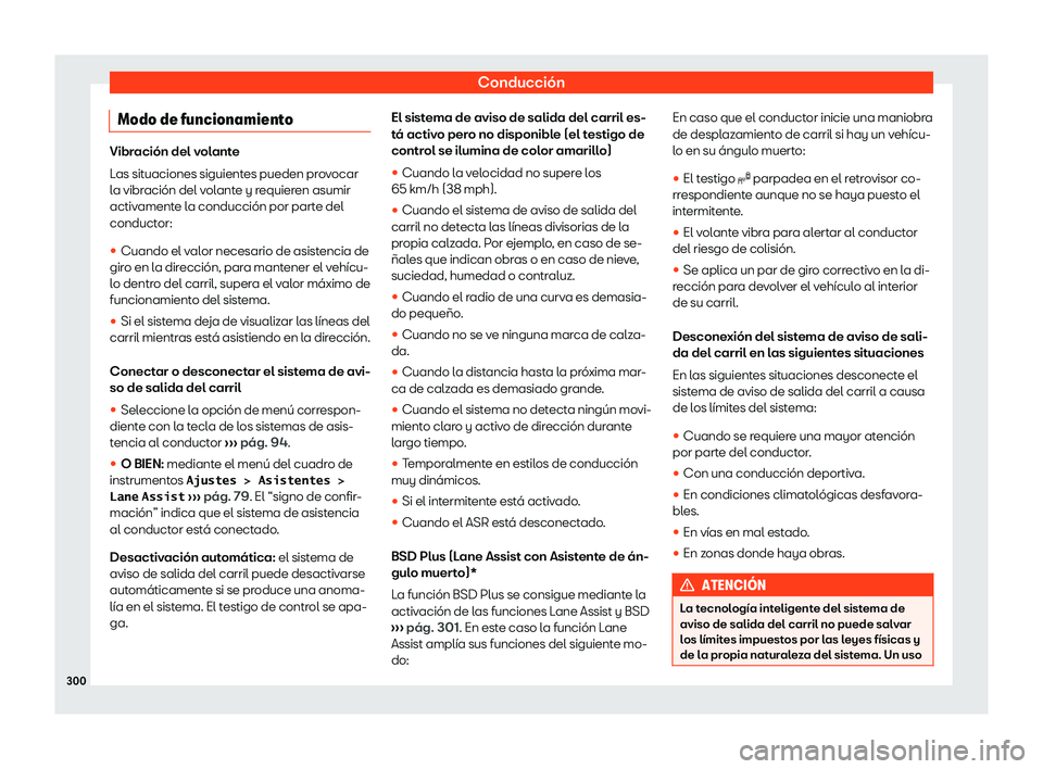 Seat Alhambra 2019  Manual de instrucciones (in Spanish) Conducci