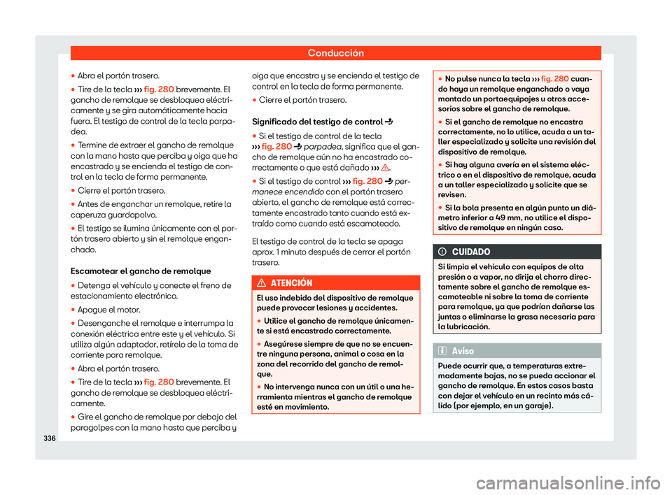 Seat Alhambra 2019  Manual de instrucciones (in Spanish) Conducci