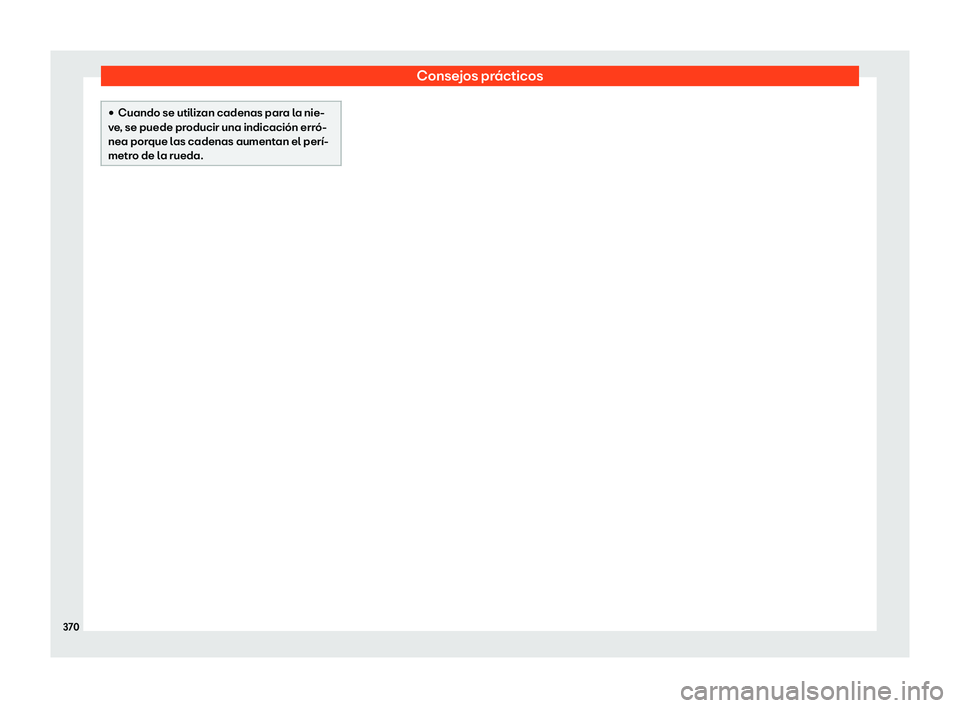 Seat Alhambra 2019  Manual de instrucciones (in Spanish) Consejos pr