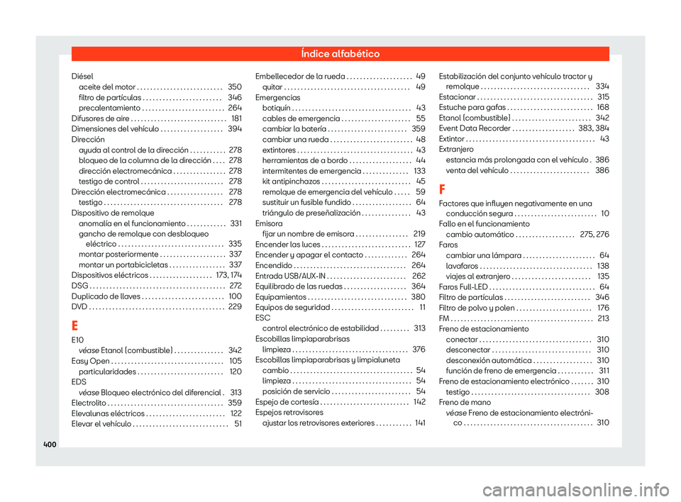 Seat Alhambra 2019 Manual de instrucciones (in Spanish) Seat Alhambra 2019 Manual de instrucciones (in Spanish)