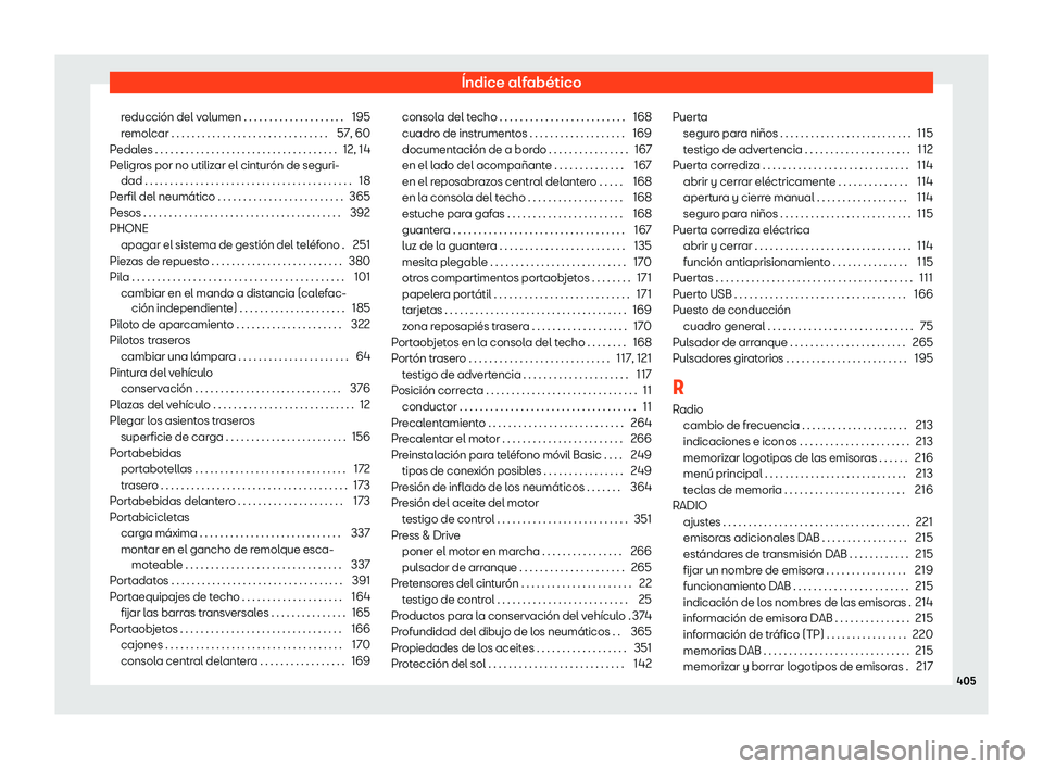 Seat Alhambra 2019 Manual de instrucciones (in Spanish) Seat Alhambra 2019 Manual de instrucciones (in Spanish)