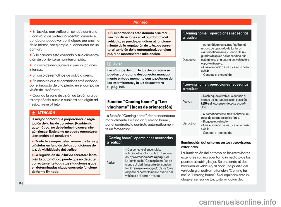 Seat Alhambra 2018  Manual de instrucciones (in Spanish) Manejo
