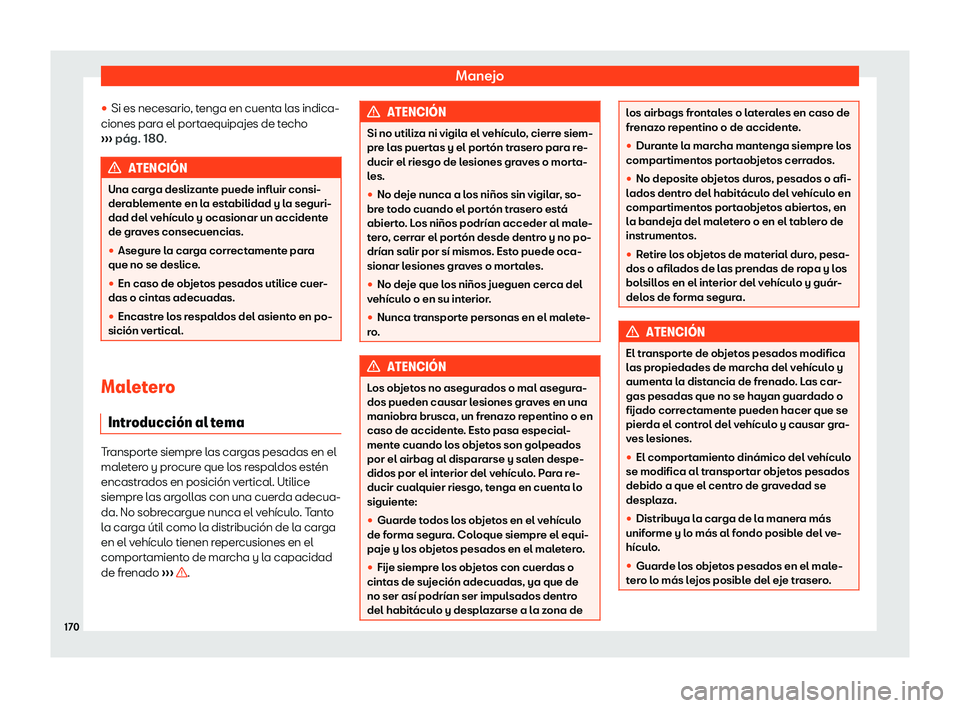 Seat Alhambra 2018  Manual de instrucciones (in Spanish) Manejo
